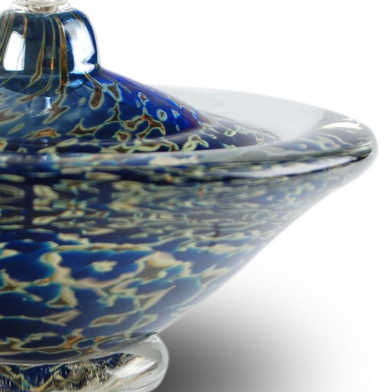 Saturn Oil Lamp GartnerBlade Hand Blown Glass Sculpture Artists Hand Signed