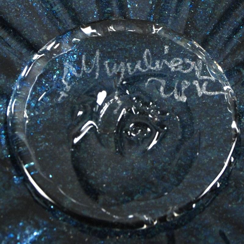 Glass Bowl Mariusz Rynkiewicz Hand Blown Sculpture Artist Hand Signed
