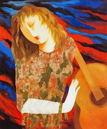 Waves of Music Arbe Ara Berberyan Hand Embellished Canvas Giclée Print Artist Hand Signed and AP Numbered