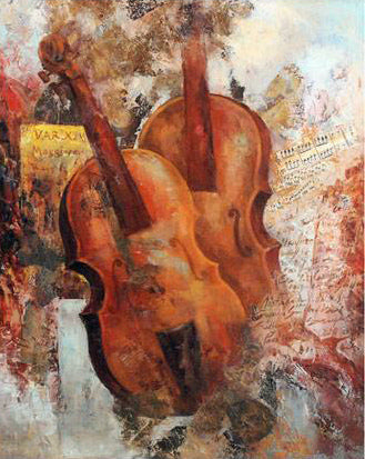 Golden Sonata Arbe Ara Berberyan Canvas Giclée Print Artist Hand Signed and Numbered