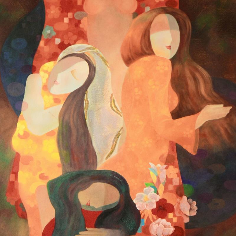 Arbe Ara Berberyan Untitled Artist Hand Embellished Canvas Giclée Print Artist Hand Signed and Numbered