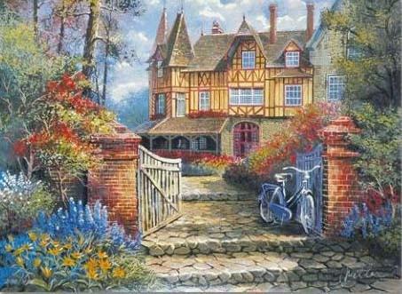 Castle in the Woods Anatoly Metlan Artist Proof Lithograph Print Artist Hand Signed and AP Numbered