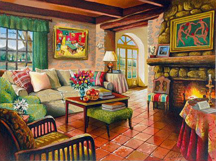 Homage to Matisse Anatoly Metlan Serigraph Print Artist Hand Signed and Numbered