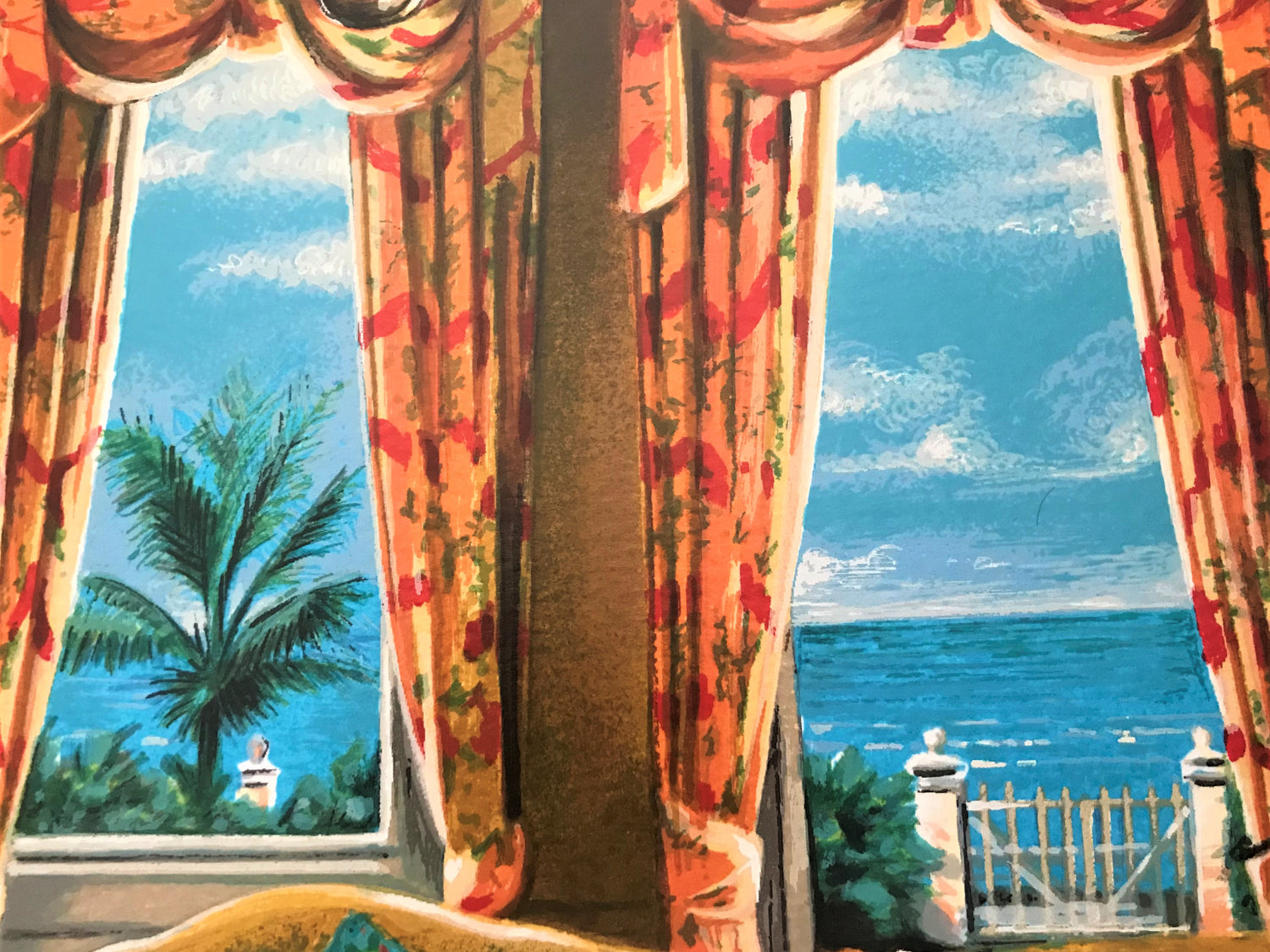 Sunny Day in Florida Anatoly Metlan Serigraph Artist Hand Signed and Numbered