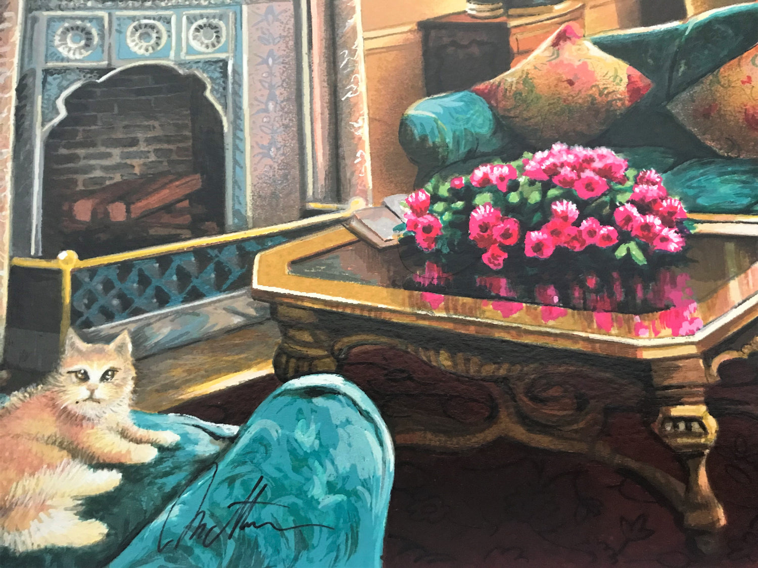 Sunny Day in Florida Anatoly Metlan Serigraph Artist Hand Signed and Numbered