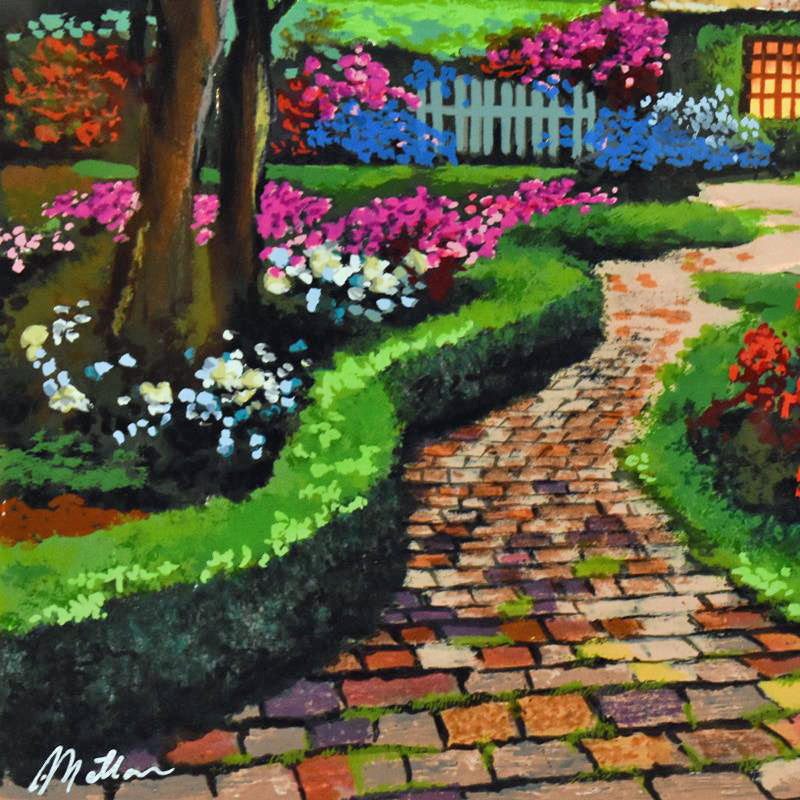 Country Cottage Anatoly Metlan Serigraph Print Artist Hand Signed and Numbered