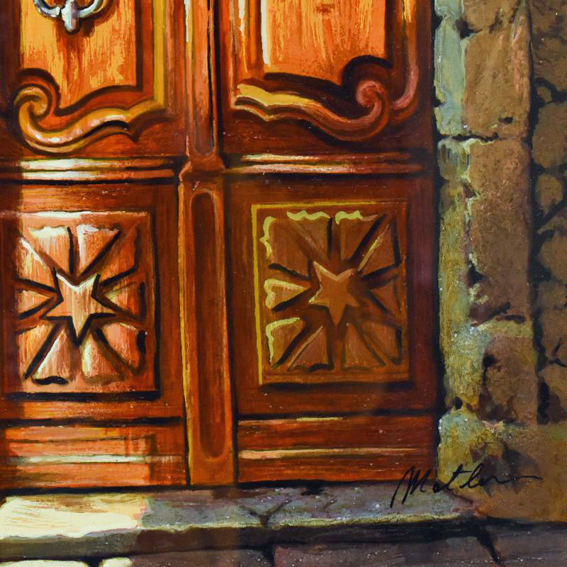 Rue Mouffetard Anatoly Metlan Lithograph Print Artist Hand Signed, Numbered and Framed