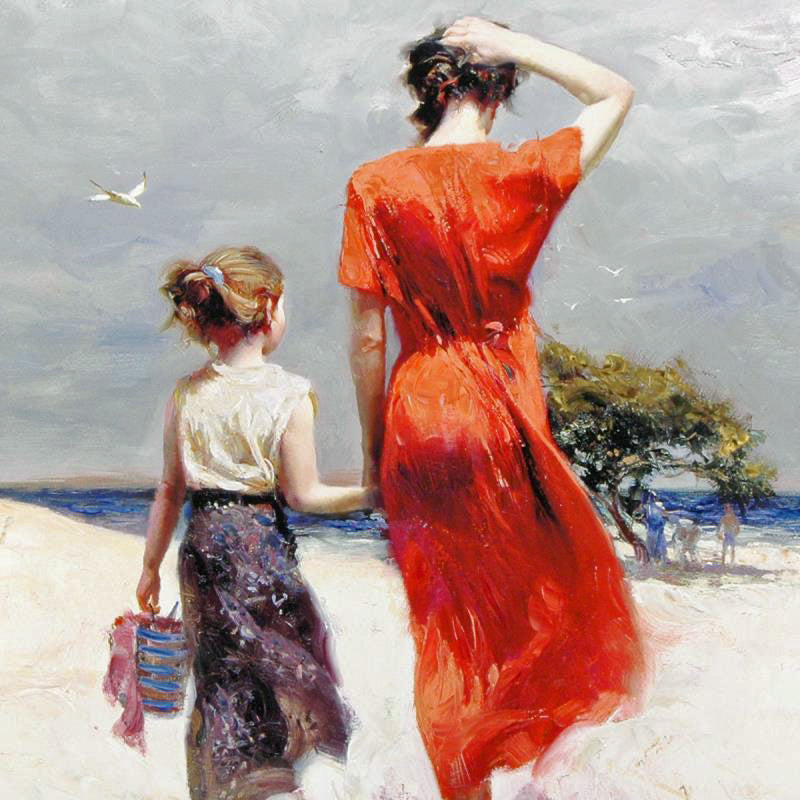 Afternoon Stroll Pino Daeni Giclée Print Artist Hand Signed and Numbered