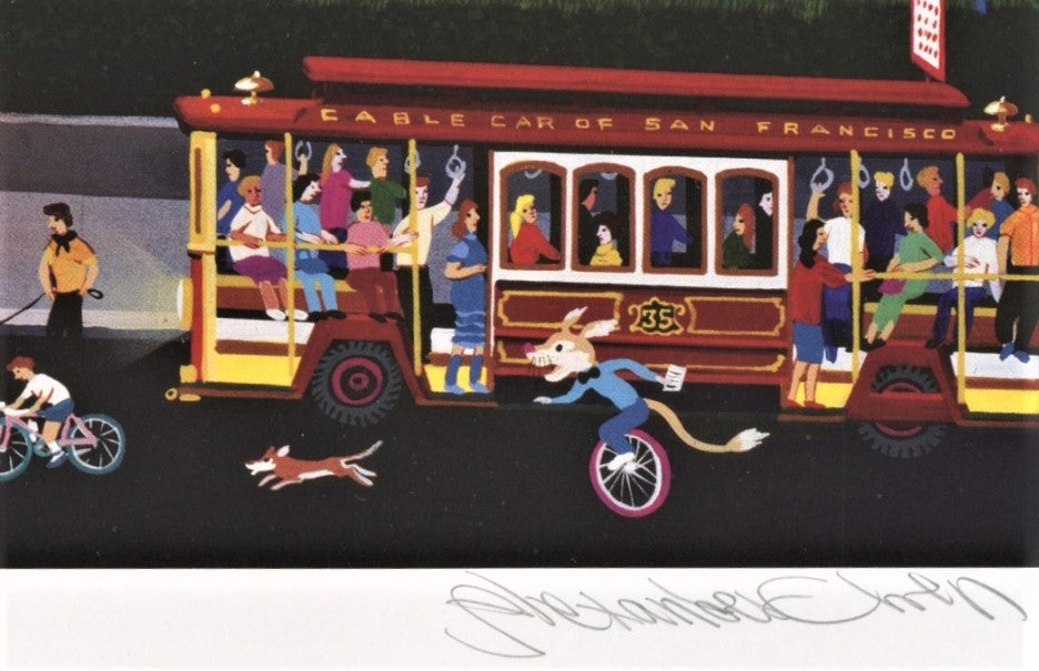 Union Square Alexander Chen Offset Lithograph Print Artist Hand Signed and Numbered