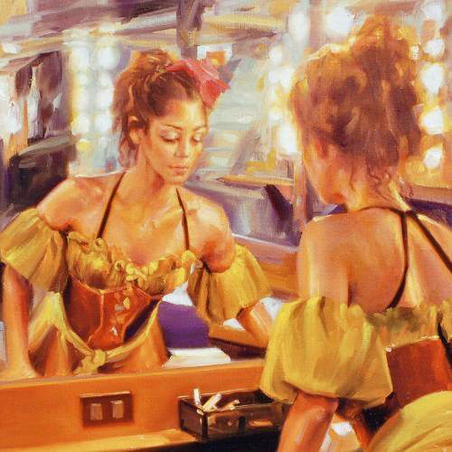 Backstage Carrie Graber Canvas Giclée Print Artist Hand Signed and Numbered