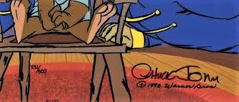 Bear For Punishment Chuck Jones Hand Painted Animation Cel Artist Hand Signed and Numbered