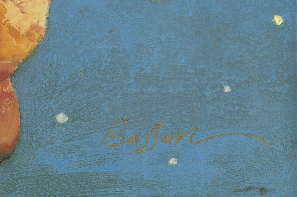 Best Friends Sasha Bassari Serigraph Hand Embellished Canvas Print Artist Hand Signed and Numbered