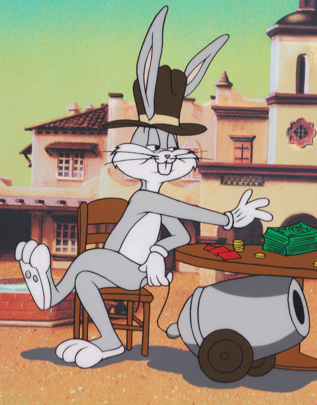 Loaded Hands Warner Bros Sericel with Official Warner Bros Seal of Authenticity