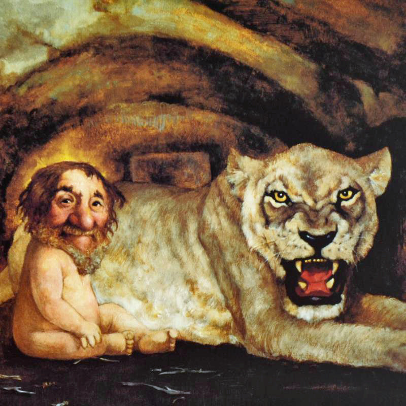 Daniel in the Lions Den Charles Bragg Limited Edition Lithograph Print Artist Hand Signed and Numbered
