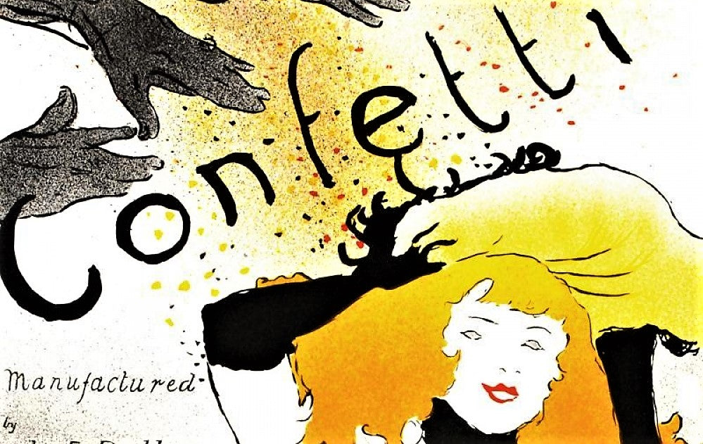 Confetti RE Society Hand Pulled Lithograph Print Lithographer Hand Signed and Numbered