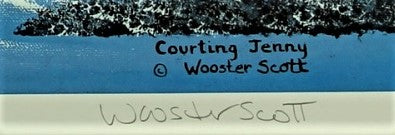 Courting Jenny Jane Wooster Scott Fine Art Lithograph Print Artist Hand Signed and Numbered
