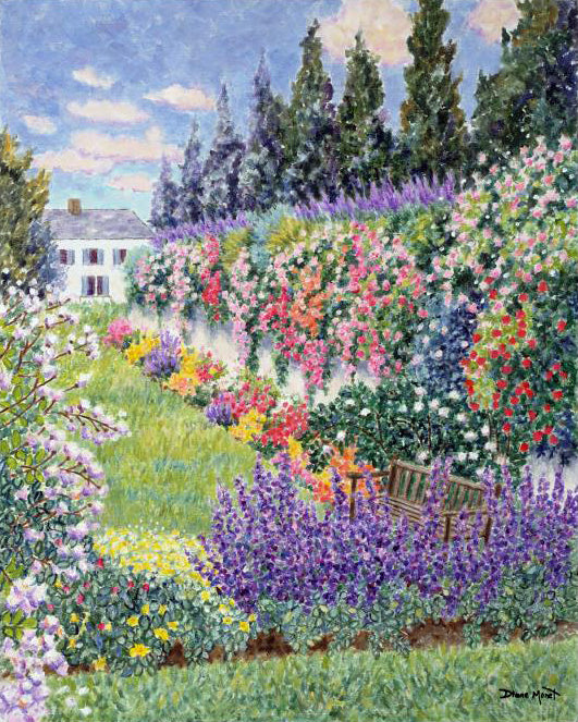 Diane Monet Untitled Canvas Giclée Print Artist Hand Embellished Signed and Numbered