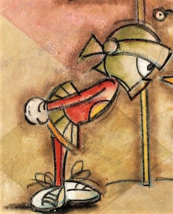 I Claim This Planet For Dick Duerrstein Original Mixed Media on Stretched Canvas Artist Hand Signed and Numbered