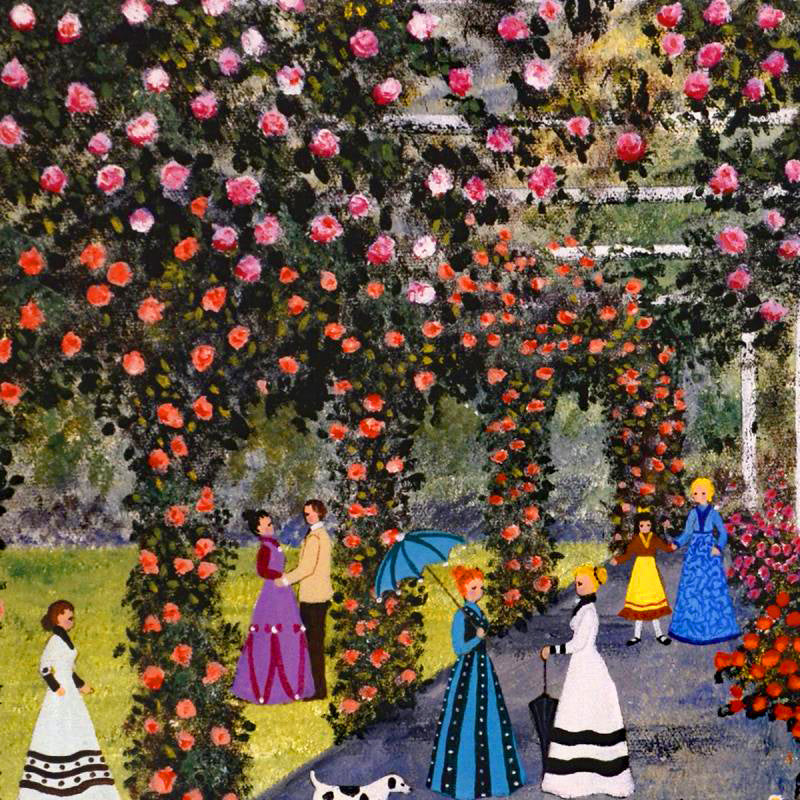 Down the Garden Path Jane Wooster Scott Lithograph Print Artist Hand Signed and Numbered