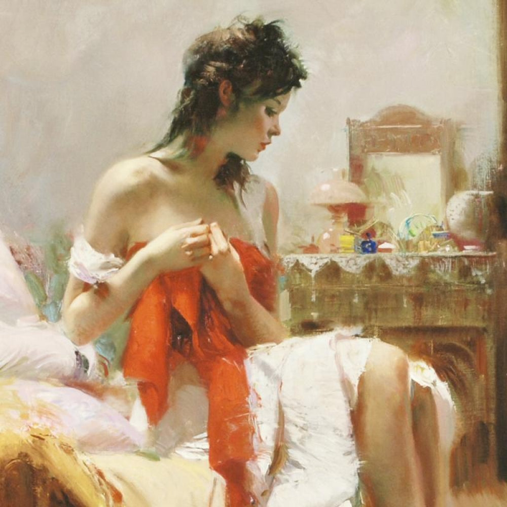 Expectations Pino Daeni Canvas Giclée Print Artist Hand Signed Numbered and Framed