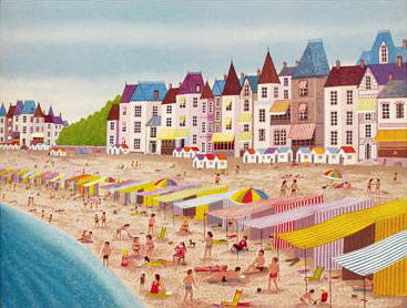 La Plage de la Baule Fanch Ledan Artist Proof Lithograph Print Hand Signed and AP Numbered