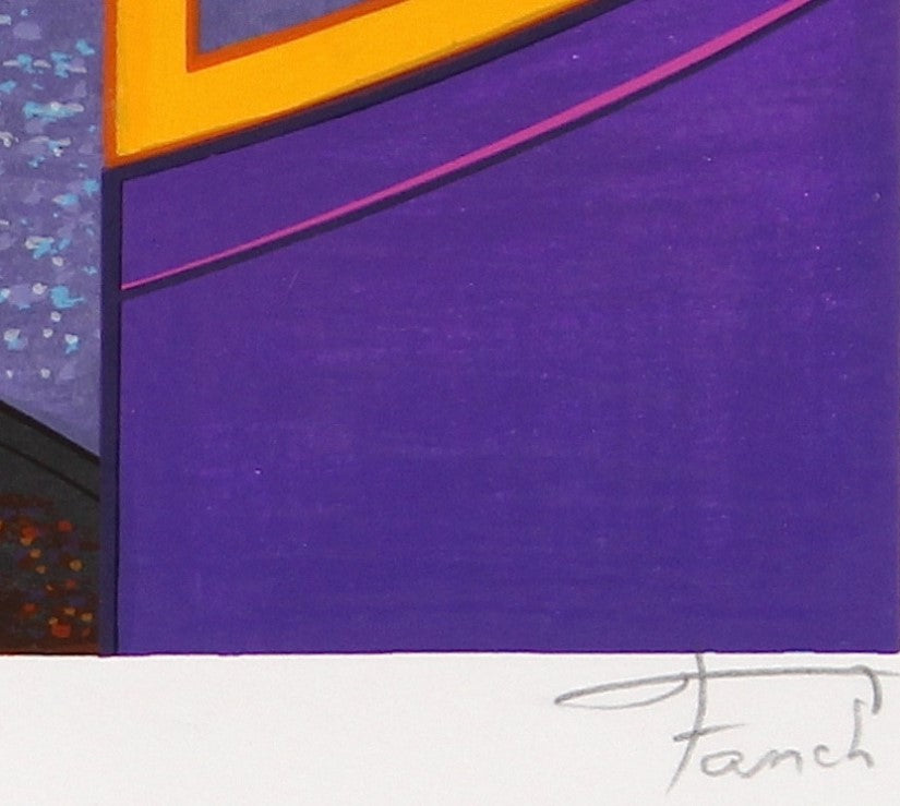 Windows On Paris Fanch Ledan Serigraph Print Artist Hand Signed and Numbered