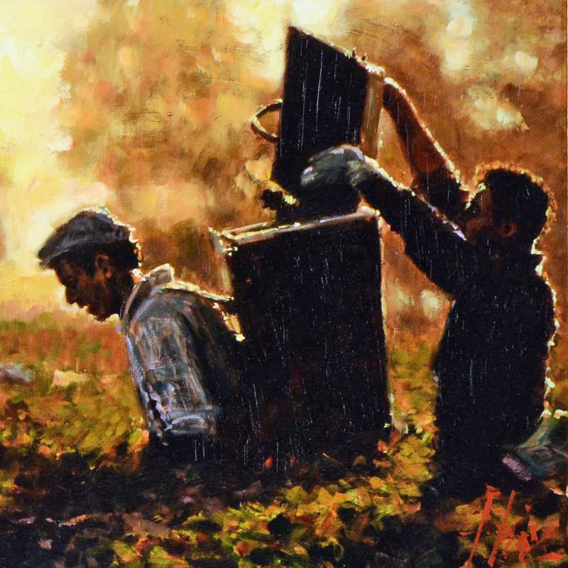 Manana De Verano Fabian Perez Hand Embellished Artist Proof Giclée Print on Board Artist Hand Signed Numbered and Framed
