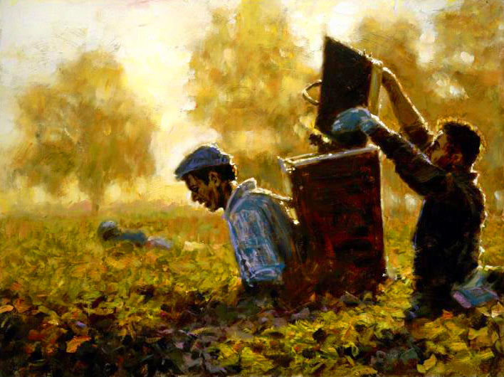 Manana De Verano Fabian Perez Hand Embellished Artist Proof Giclée Print on Board Artist Hand Signed Numbered and Framed