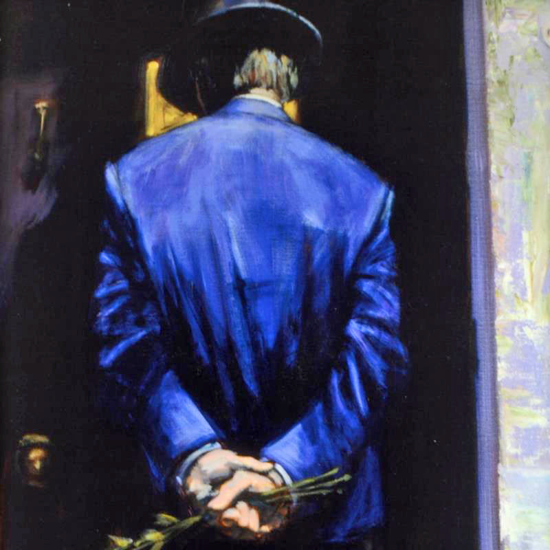 Nocturnal Surprise I Fabian Perez Giclée Print on Canvas Board Artist Hand Textured Signed Numbered and Framed