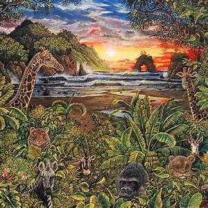 Faces of Africa Robert Lyn Nelson Mixed Media Print Artist Hand Signed and Numbered