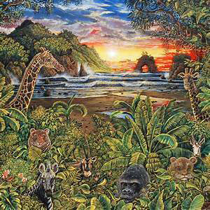 Faces of Africa Robert Lyn Nelson Mixed Media Print with Artist Hand Drawn Remarque Signed and Numbered