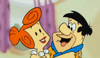 Flintstones Jam Session Hanna Barbera Animation Art Sericel and Full Color Lithograph Background