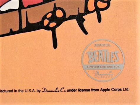 Fountain Beatles Sericel Apple Corps Authorized DenniLu Company Published with Full Color Background
