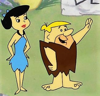 Freds New Car Hanna Barbera Animation Art Sericel with a Full Color Background