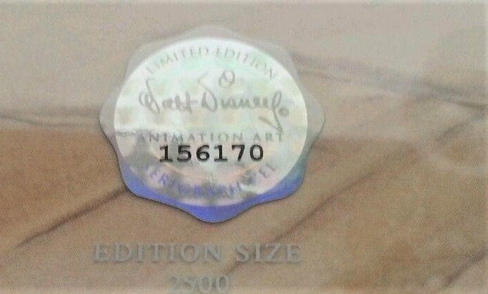 Fun to Be Tigger Disney Studios Sericel Serial Numbered and Framed