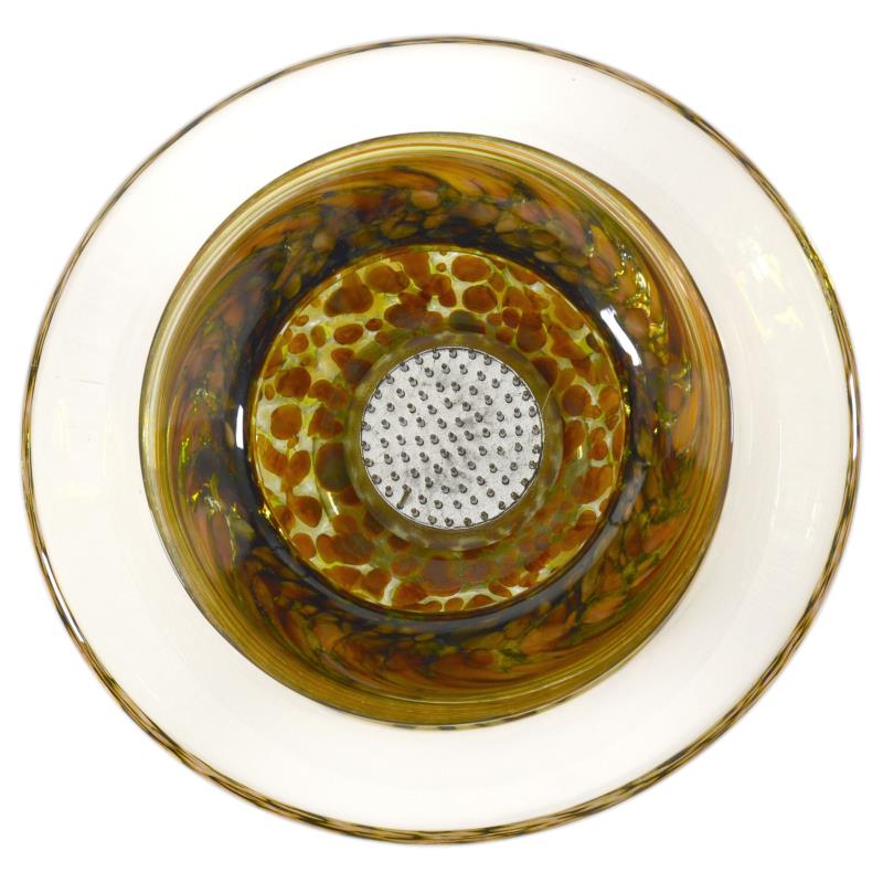 Ikebana Flower Bowl GartnerBlade Hand Blown Glass Fine Art Sculpture Artists Stephen Gatner and Danielle Blade Hand Signed