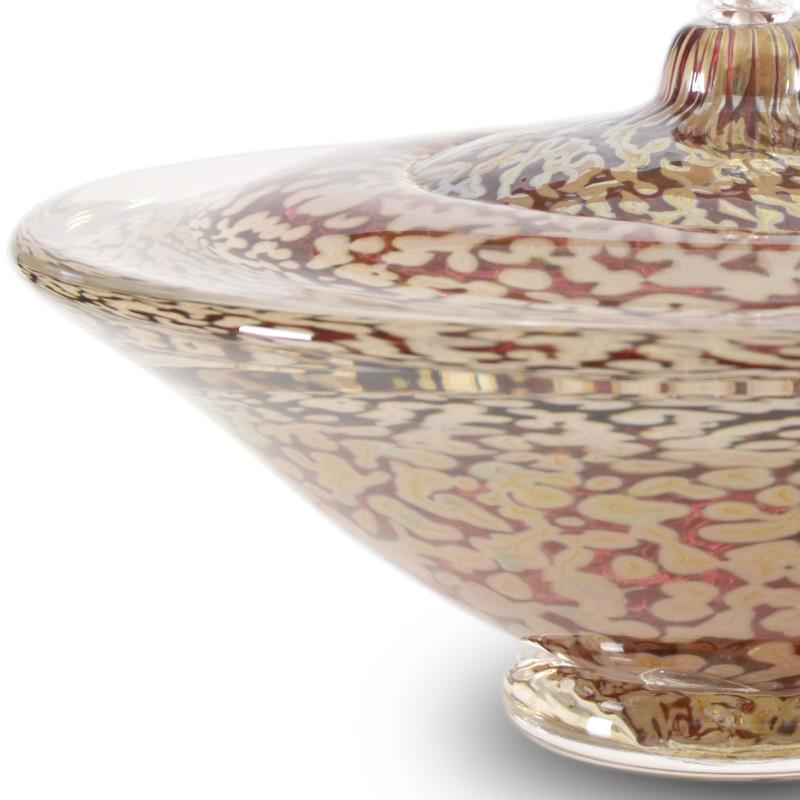 Large Saturn Oil Lamp GartnerBlade Hand Blown Glass Sculpture Artists Hand Signed