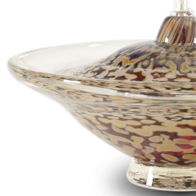 Large Saturn Oil Lamp GartnerBlade Hand Blown Glass Sculpture Artists Hand Signed