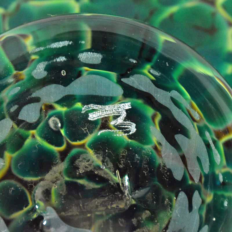 Saturn Oil Lamp GartnerBlade Hand Blown Glass Sculpture Artists Hand Signed