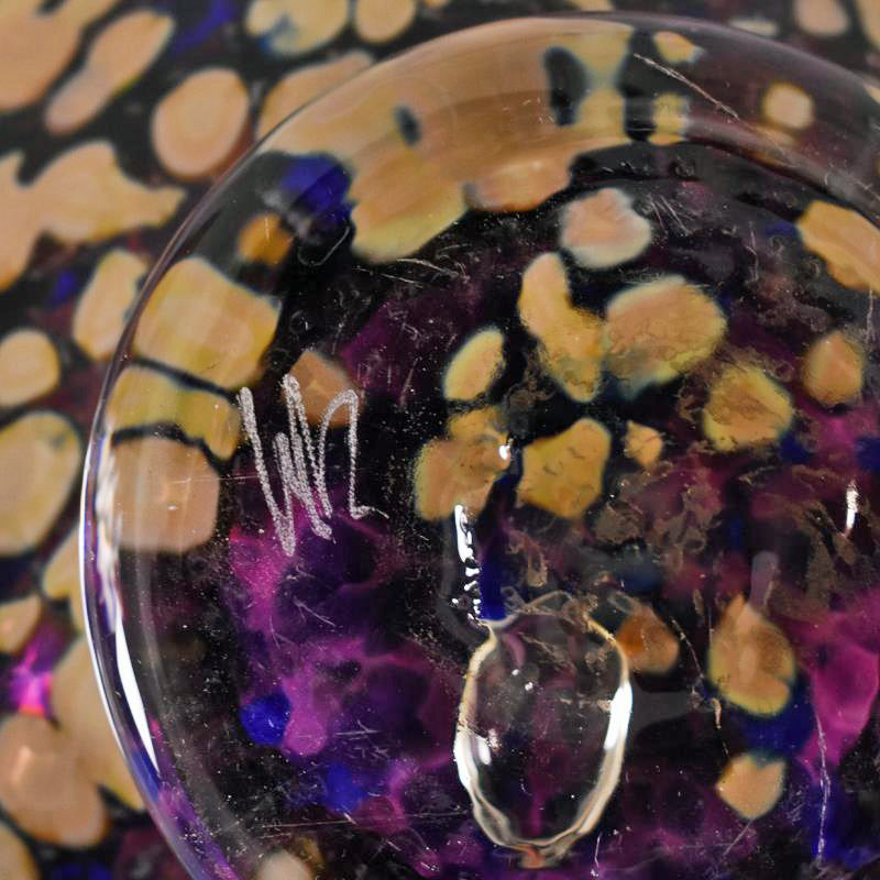Ikebana Flower Bowl GartnerBlade Hand Blown Glass Sculpture Artists Hand Signed