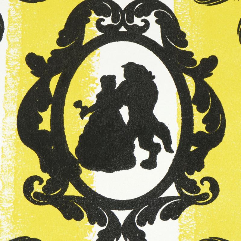 Beauty and the Beast Gail Rodgers Acrylic Silkscreen Painting on Canvas from her Mirror Mirror Series Artist Hand Signed