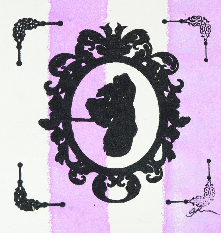 Lady and the Tramp Gail Rodgers Acrylic Silkscreen Painting on Canvas from her Mirror Mirror Series Artist Hand Signed