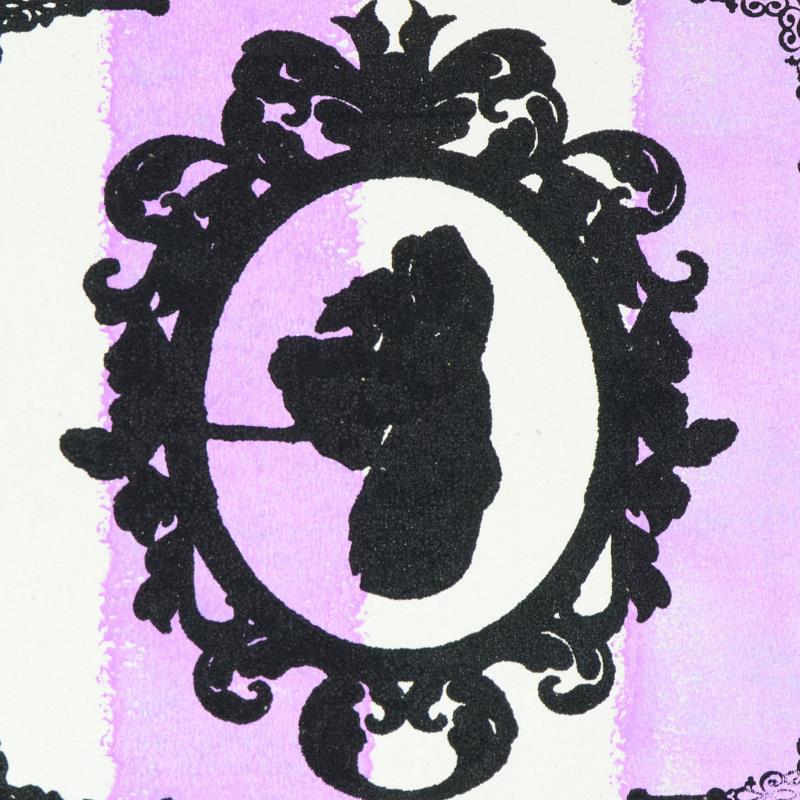 Lady and the Tramp Gail Rodgers Acrylic Silkscreen Painting on Canvas from her Mirror Mirror Series Artist Hand Signed