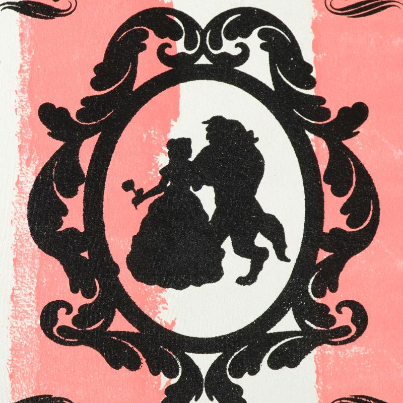 Beauty and the Beast Gail Rodgers Acrylic Silkscreen Painting on Canvas from her Mirror Mirror Series Artist Hand Signed