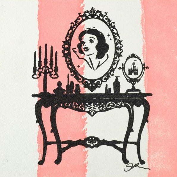 Snow White Gail Rodgers Acrylic Silkscreen Painting on Canvas from her Mirror Mirror Series Artist Hand Signed