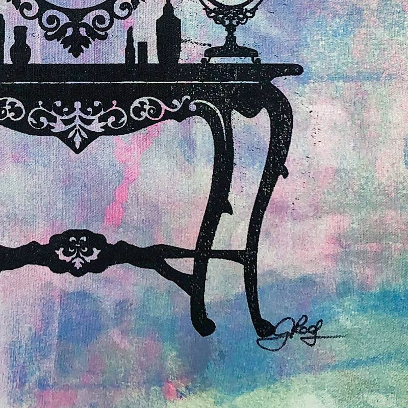 Snow White Gail Rodgers Acrylic Silkscreen Painting on Canvas from her Mirror Mirror Series Artist Hand Signed