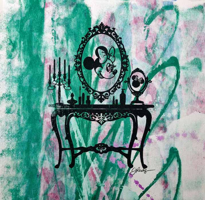 Minnie Gail Rodgers Acrylic Silkscreen Painting on Canvas Artist Hand Signed