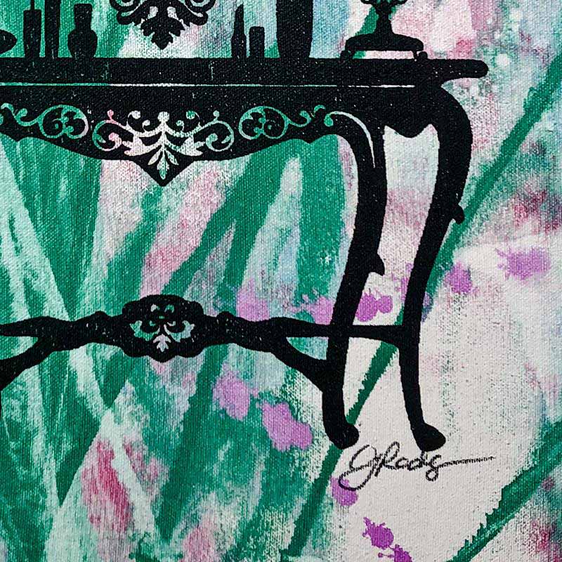 Minnie Gail Rodgers Acrylic Silkscreen Painting on Canvas Artist Hand Signed