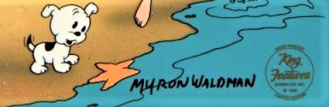 Guarding Betty Myron Waldman Hand Painted Animation Cel Artist Hand Signed and Numbered