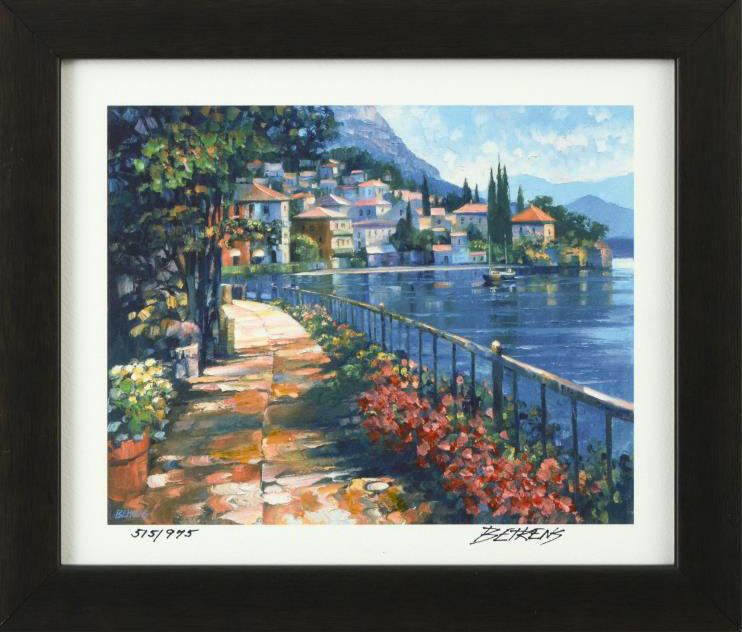Sunlit Stroll Howard Behrens Hand Embellished Giclée Print Artist Hand Signed Numbered and Framed